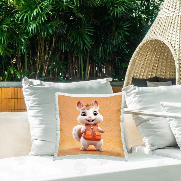 Stupell Industries Roozbeh | Chipmunk On Orange Printed Throw Pillow