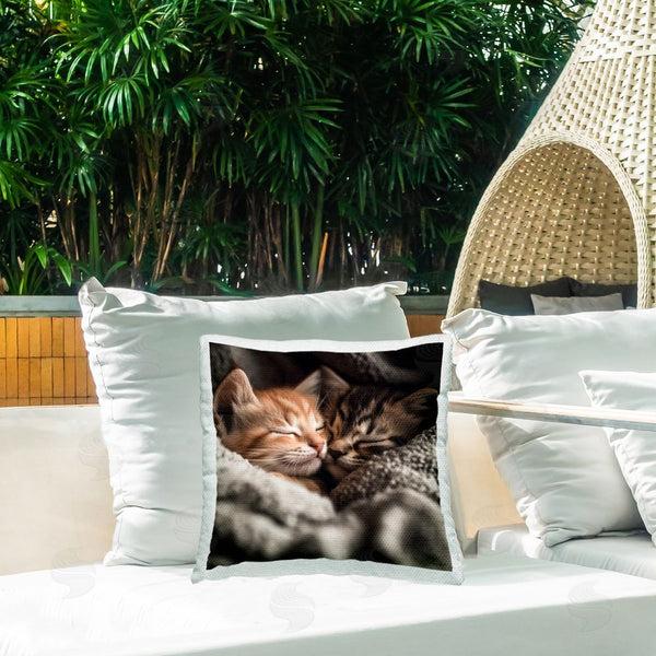 Stupell Industries Roozbeh | Cuddling Kittens Sleeping Printed Throw Pillow