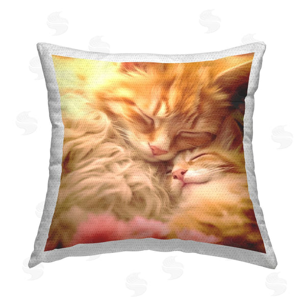 Stupell Industries Roozbeh | Cuddling Orange Kittens Printed Throw Pillow