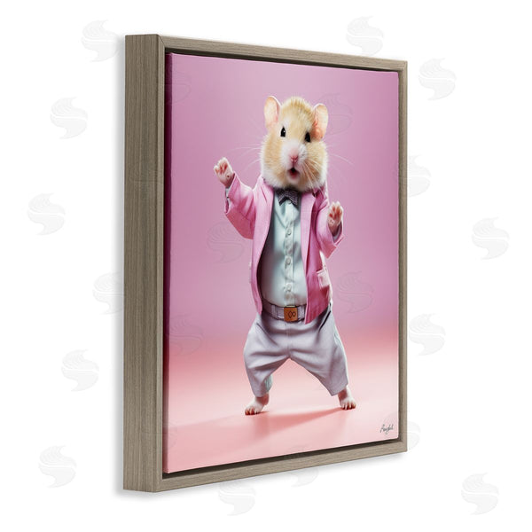 Stupell Industries Roozbeh | Dancing Hamster Portrait