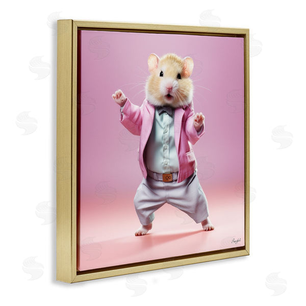 Stupell Industries Roozbeh | Dancing Hamster Portrait