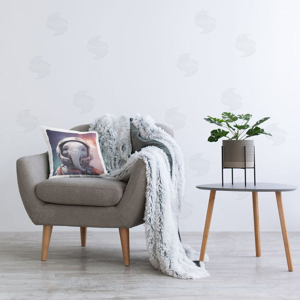 Stupell Industries Roozbeh | Elephant Space Astronaut Printed Throw Pillow