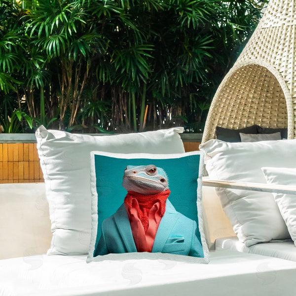 Stupell Industries Roozbeh | Fancy Iguana Fashion Printed Throw Pillow