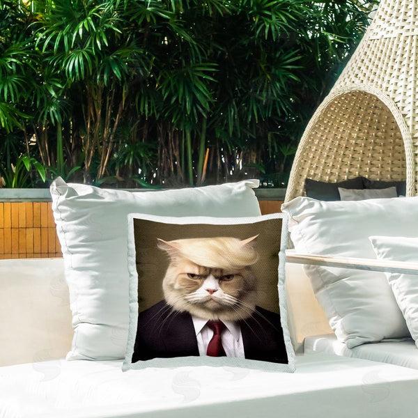 Stupell Industries Roozbeh | Funny Trump Cat Printed Throw Pillow