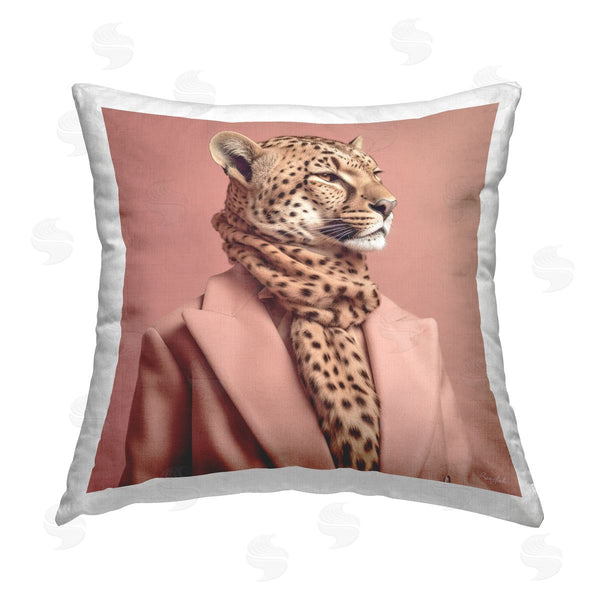 stupell industries Roozbeh | Glam Cheetah Fashion Printed Throw Pillow