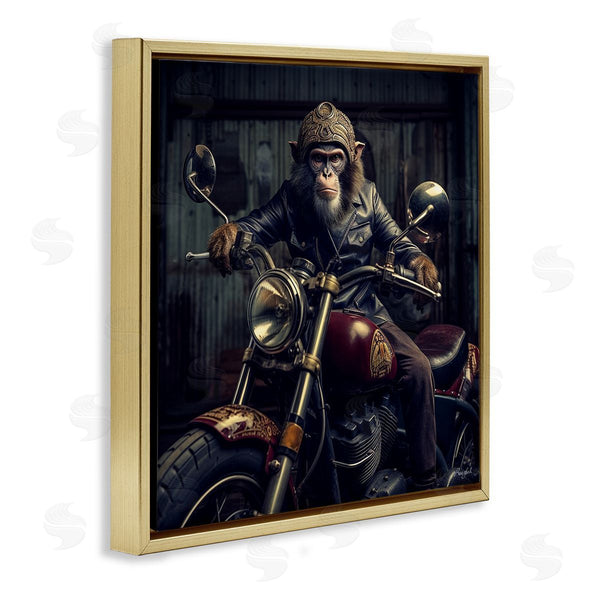 Stupell Industries Roozbeh | Gorilla Motorcycle Portrait