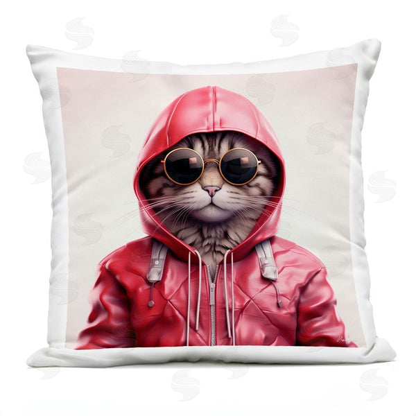 Stupell Industries Roozbeh | Hipster Cat In Stylish Jacket Throw Pillow