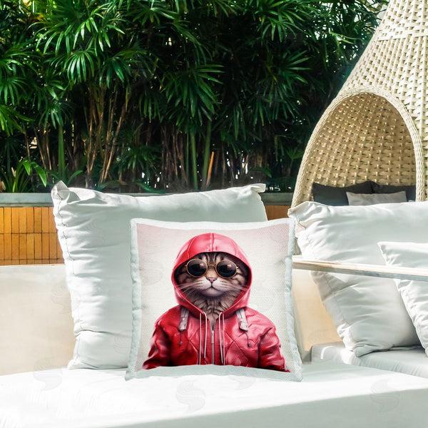 Stupell Industries Roozbeh | Hipster Cat In Stylish Jacket Throw Pillow