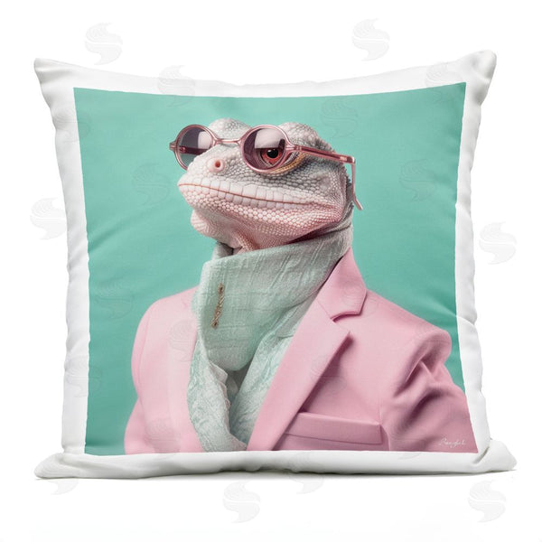 Stupell Industries Roozbeh | Hipster Iguana Portrait Throw Pillow