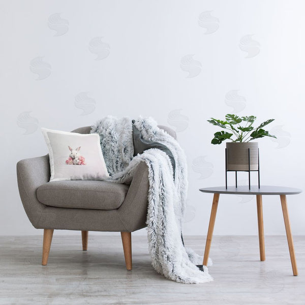 Stupell Industries Roozbeh | Hugging Bunnies & Roses Printed Throw Pillow