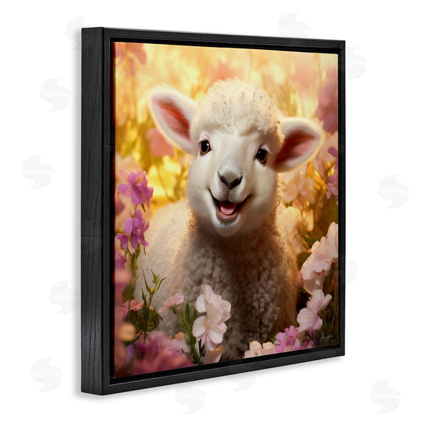Stupell Industries Roozbeh | Lamb In Flower Meadow Wall Art
