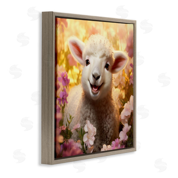 Stupell Industries Roozbeh | Lamb In Flower Meadow Wall Art