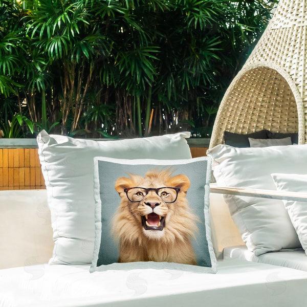 Stupell Industries Roozbeh | Lion With Black Glasses Printed Throw Pillow