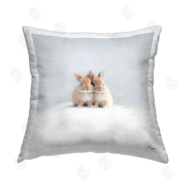 Stupell Industries Roozbeh | Minimal Baby Bunnies Printed Throw Pillow