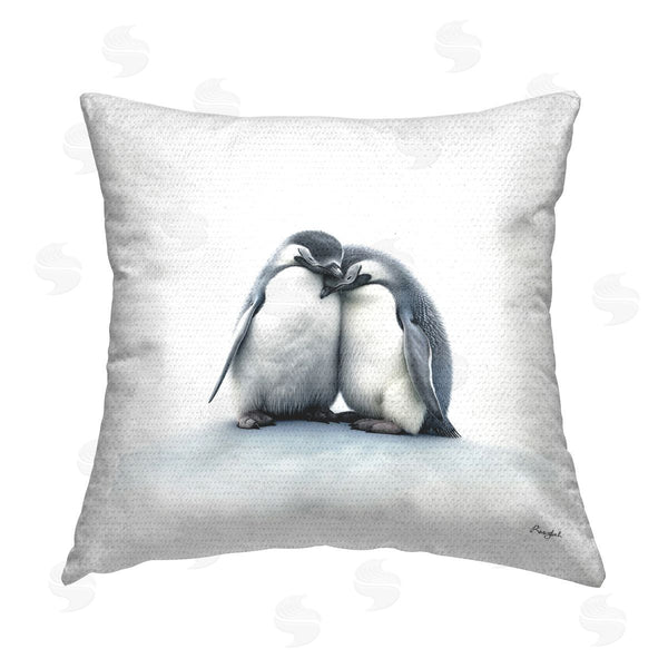 Stupell Industries Roozbeh | Minimal Hugging Penguins Printed Throw Pillow