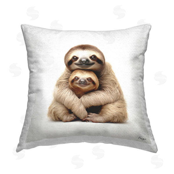 Stupell Industries Roozbeh | Minimal Hugging Sloths Printed Throw Pillow