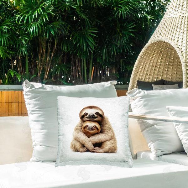 Stupell Industries Roozbeh | Minimal Hugging Sloths Printed Throw Pillow