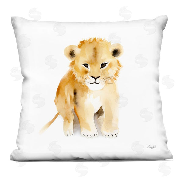 stupell industries Roozbeh | Minimal Lion Cub Throw Pillow