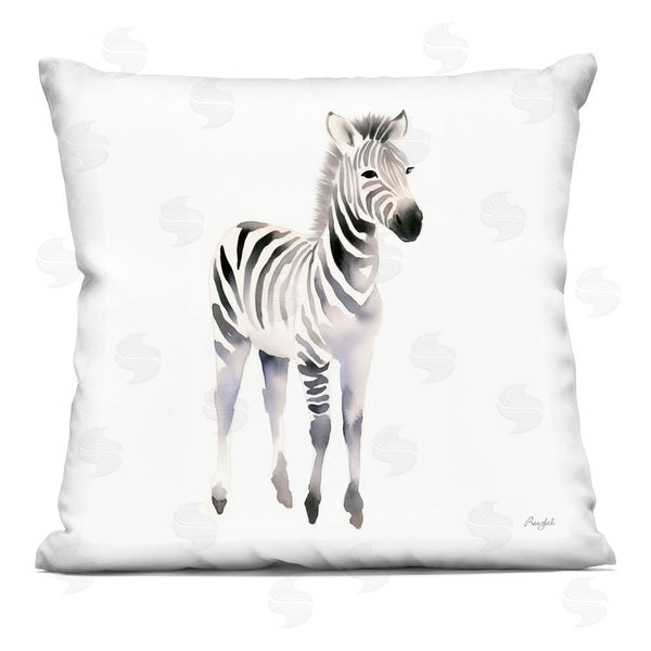stupell industries Roozbeh | Minimal Zebra Foal Throw Pillow