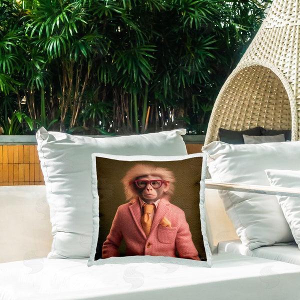 Stupell Industries Roozbeh | Monkey In Chic Suit Printed Throw Pillow