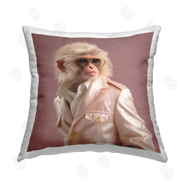 Stupell Industries Roozbeh | Monkey In Glam Suit Printed Throw Pillow