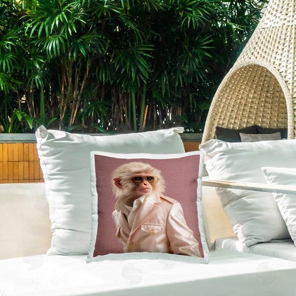 Stupell Industries Roozbeh | Monkey In Glam Suit Printed Throw Pillow