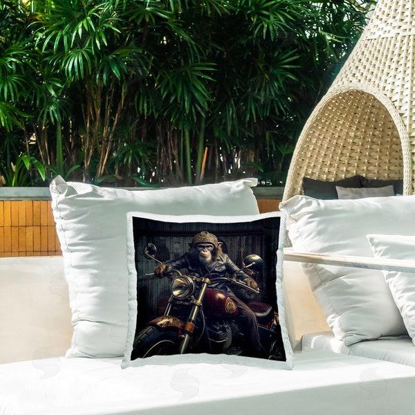 Stupell Industries Roozbeh | Monkey & Motorcycle Printed Throw Pillow