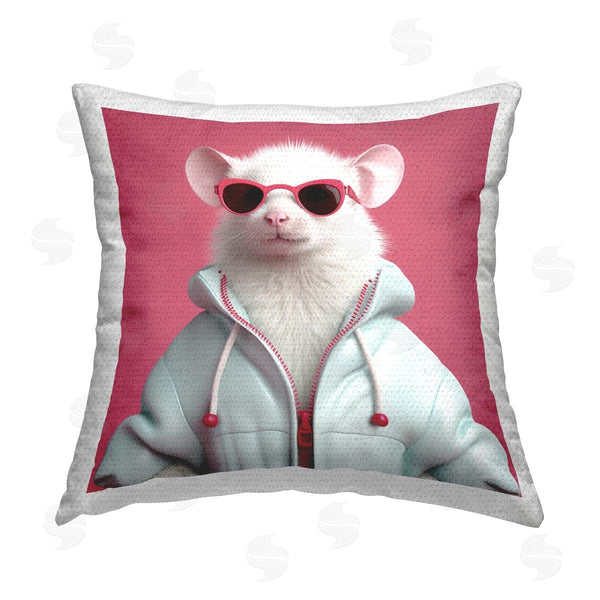 Stupell Industries Roozbeh | Mouse Fashion Jacket Printed Throw Pillow
