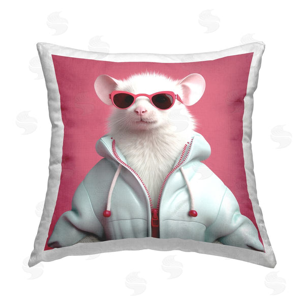 stupell industries Roozbeh | Mouse Fashion Jacket Printed Throw Pillow