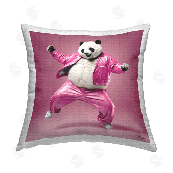 Stupell Industries Roozbeh | Panda Bear Dancing Printed Throw Pillow