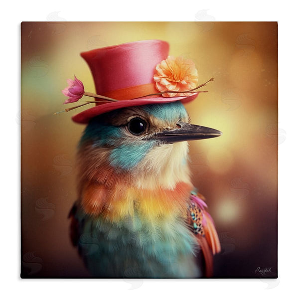 stupell industries Roozbeh | Pastel Bird in Hat Wall Art