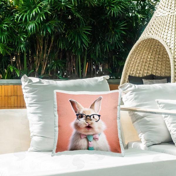 Stupell Industries Roozbeh | Rabbit Wearing Tie Printed Throw Pillow