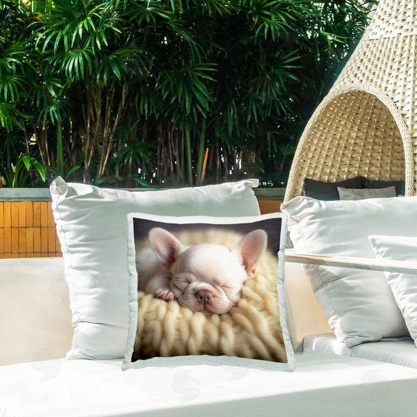 Stupell Industries Roozbeh | Sleeping French Bulldog Puppy Printed Throw Pillow