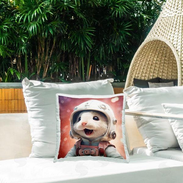 Stupell Industries Roozbeh | Smiling Astronaut Mouse Printed Throw Pillow
