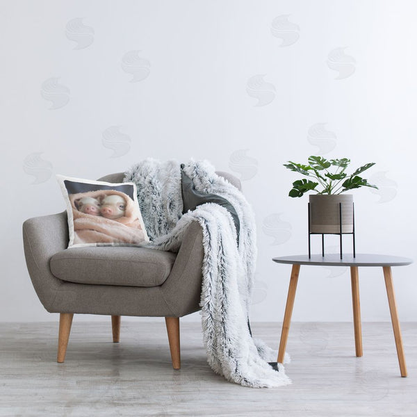 Stupell Industries Roozbeh | Soft Cuddling Piglets Printed Throw Pillow