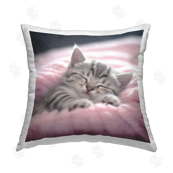 Stupell Industries Roozbeh | Soft Sleeping Kitten Printed Throw Pillow