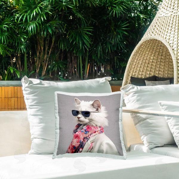 Stupell Industries Roozbeh | Stylish Cat Fashion Printed Throw Pillow