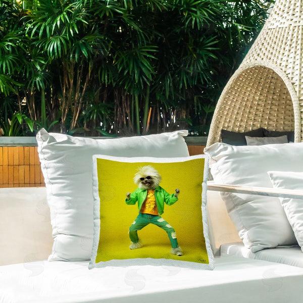 Stupell Industries Roozbeh | Trendy Dog Dancing Printed Throw Pillow