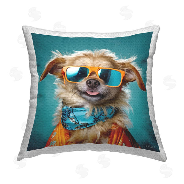 Stupell Industries Roozbeh | Trendy Dog Sunglasses Printed Throw Pillow