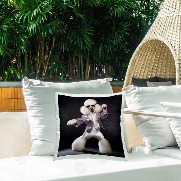 Stupell Industries Roozbeh | Trendy Poodle Dancing Printed Throw Pillow