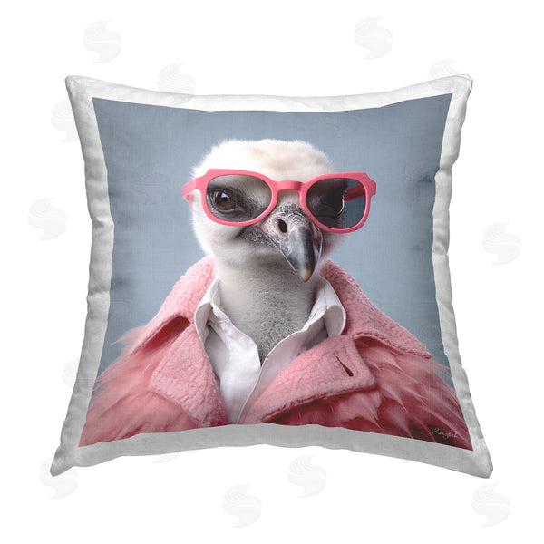 stupell industries Roozbeh | Trendy Vulture Bird Printed Throw Pillow