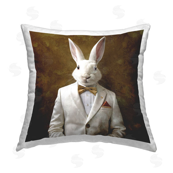 stupell industries Roozbeh | Vintage Fashion Hare Printed Throw Pillow