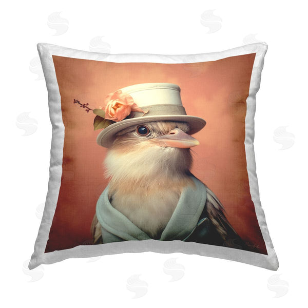 stupell industries Roozbeh | Vintage Hat Bird Printed Throw Pillow