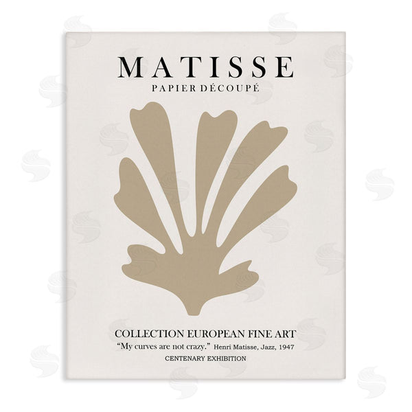 stupell industries Ros Ruseva | Abstract Botanical Design Exhibition Flyer Matisse Text Wall Art