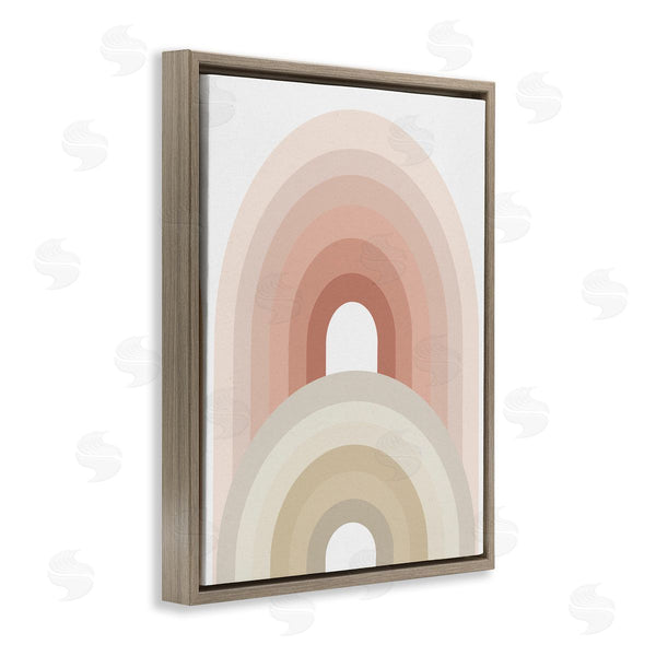 Stupell Industries Ros Ruseva | Big Little Rainbow Desert Terracotta Palette Beige Blush Wall Art