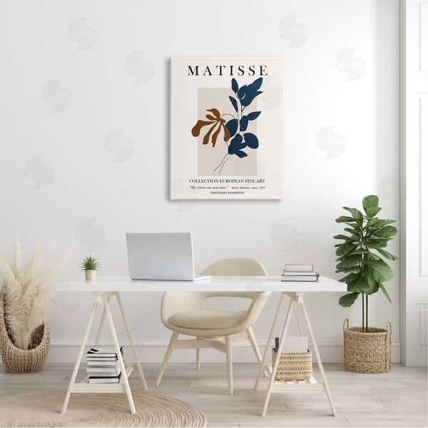 Stupell Industries Ros Ruseva | Bold Modern Botanicals Leaf Silhouettes Matisse Text Wall Art