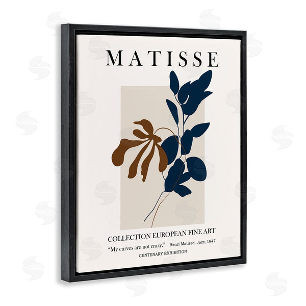 Stupell Industries Ros Ruseva | Bold Modern Botanicals Leaf Silhouettes Matisse Text Wall Art