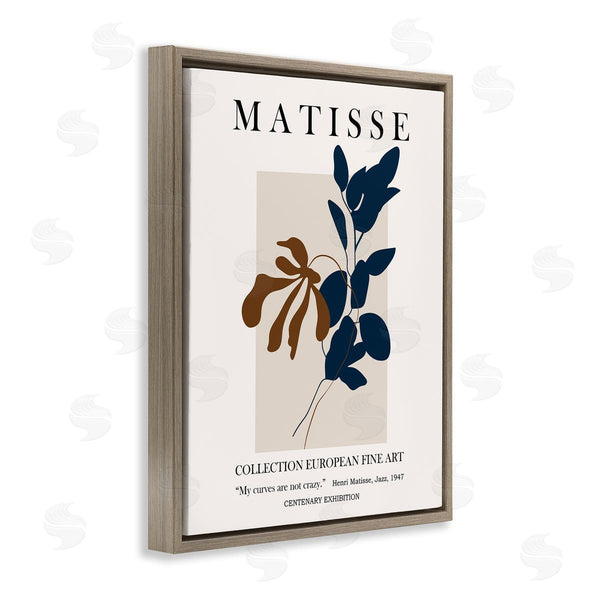 Stupell Industries Ros Ruseva | Bold Modern Botanicals Leaf Silhouettes Matisse Text Wall Art