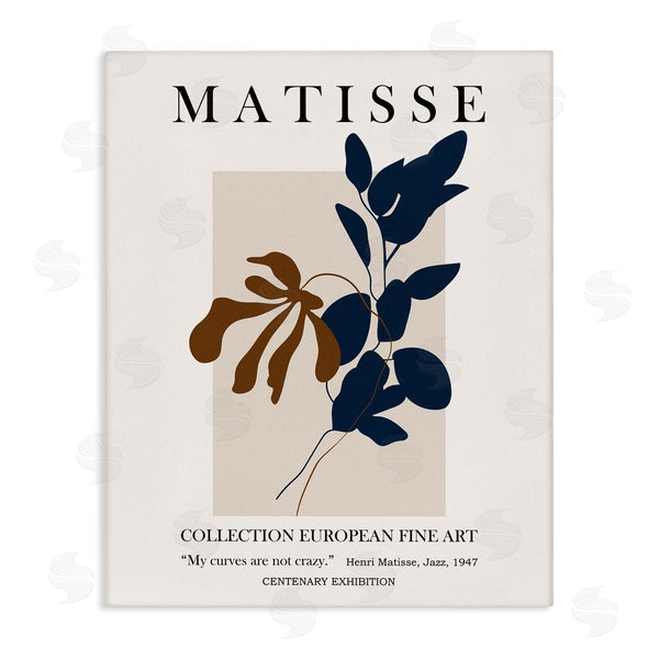 stupell industries Ros Ruseva | Bold Modern Botanicals Leaf Silhouettes Matisse Text Wall Art