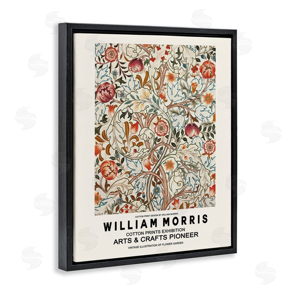 Stupell Industries Ros Ruseva | Bold Red Flowers Pattern Intertwining Stems Text Flyer Wall Art